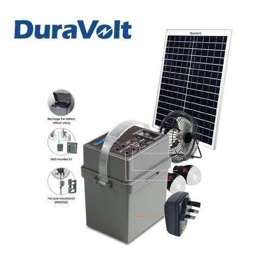 DuraVolt Solar Rechargeable Pack LA030J2 SRP-1245 5in1 – Complete Portable Solar Power & Lighting Kit