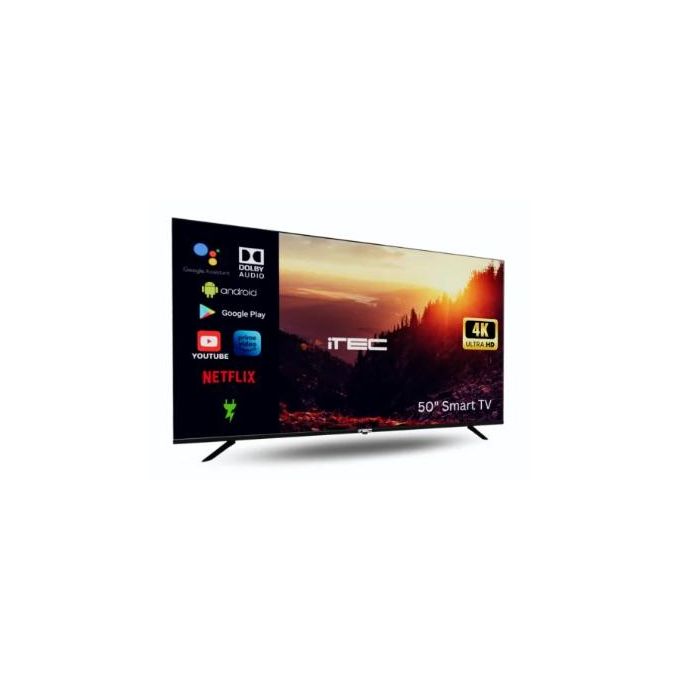 iTEC 50" UHD Smart DTV Frameless – Bigger Screen, Smarter Entertainment