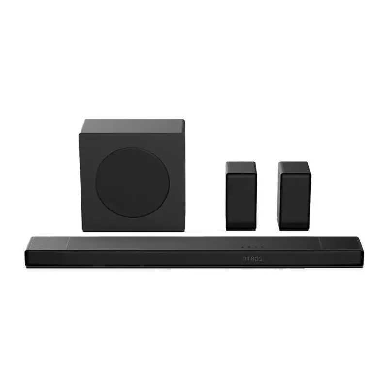 Hisense AUD 5140Q-AX Sound Bar, 5.1.2 Ch, Dolby atoms, Wireless subwoofer, HDMI, Bluetooth, Optical Input, AUX, USB, 420 Watts