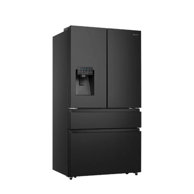 Hisense 560L, NO Frost, 2 Doors REF + 2 Drawers FRZ ,Water Dispenser and Ice maker, French Door Series Black Color-REF 64WC