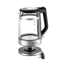 BLACK+DECKER GK220-B5 1.7L Glass Electric Kettle – 2200W, Double Wall