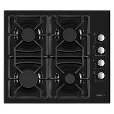 MAXI 6060 T-840 Table Top Gas Cooker – 4 Burner, Auto Ignition, Black