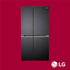 LG 674 Liters Side-by-Side Refrigerator –  (Matte Black) - REF 257 CSES-X