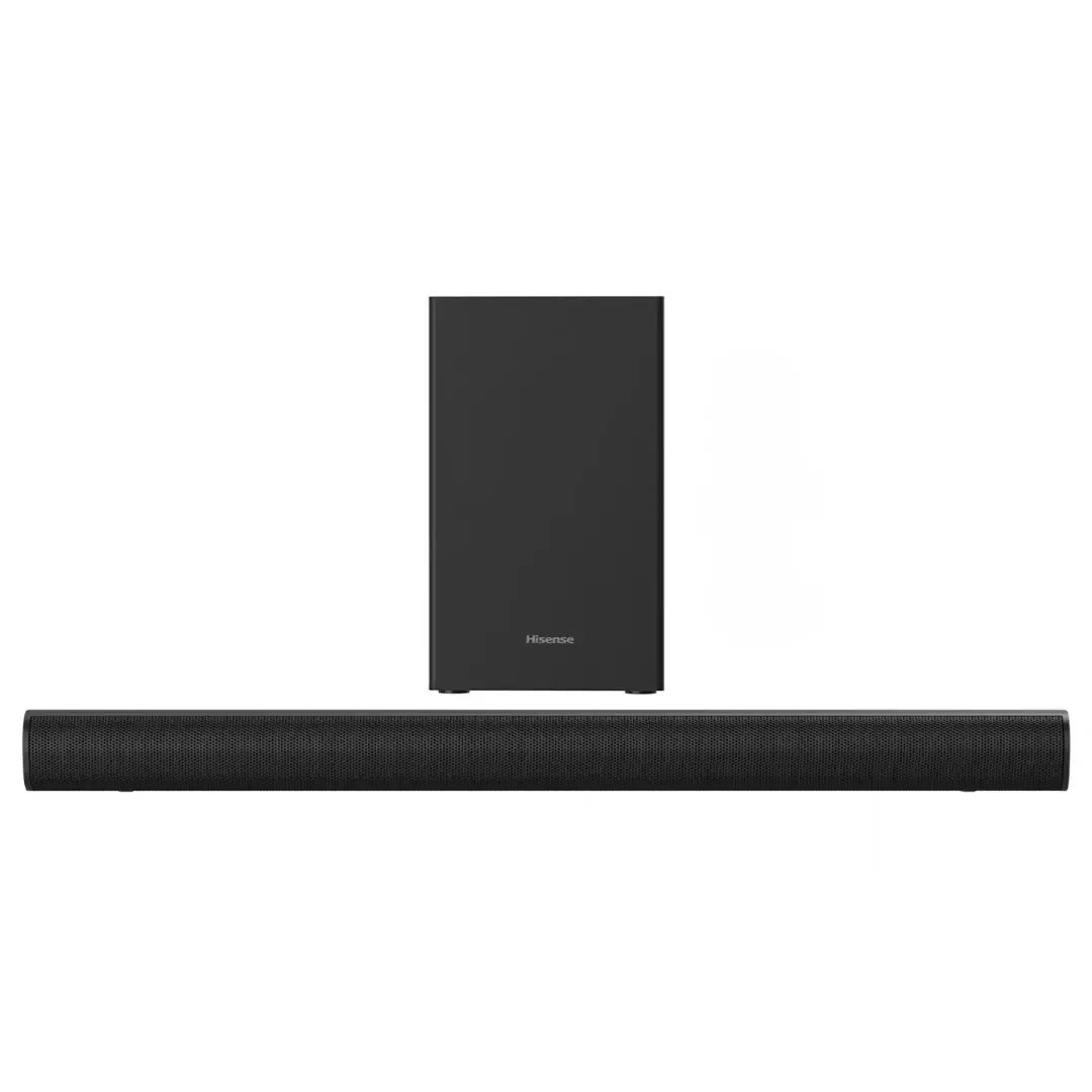 Hisense AUD 1800HS Sound Bar, 2.1 Ch, HDMI, Bluetooth, Optical Input, AUX ,USB,140 Watts, Wall Bracket.
