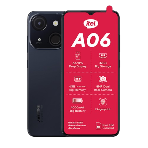 ITEL A06  2GB+32GB - BLACK