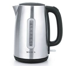Maxi MK-17S30A2 Electric Kettle – 1.7L, Silver, 1850–2200W